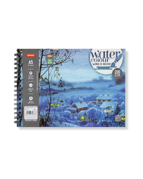 Anupam Watercolour Book Spiral A5, 200 GSM, 20 Sheets