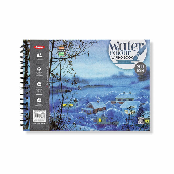 Anupam Watercolour Book wire-O A4, 200 GSM, 20 Sheets