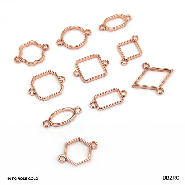 BBZRG Bezels MixShapes RoseGold 10pc