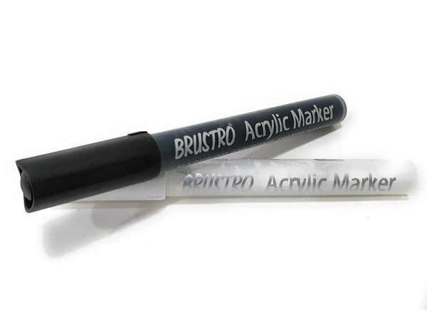 Brustro Acrylic Markers Black, White Bold Set of 2