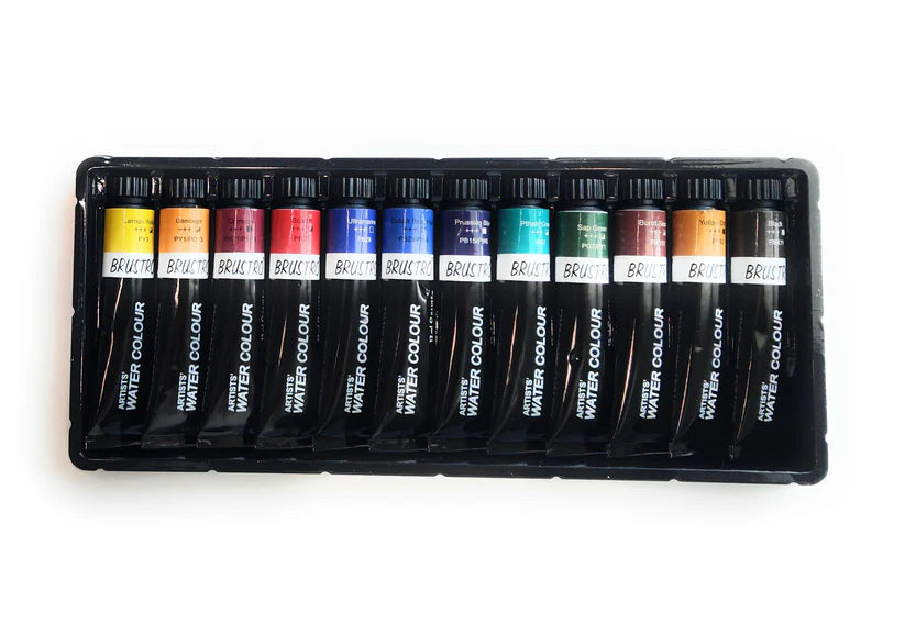 Brustro Watercolour Tubes Set 12 Shades 12 ml