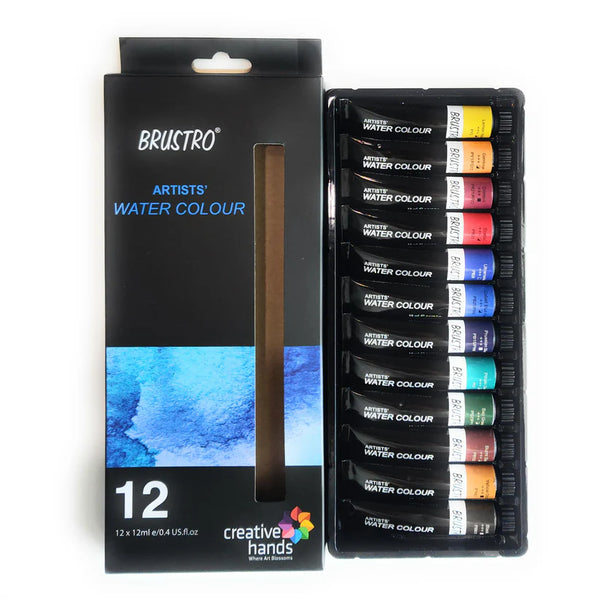 Brustro Watercolour Tubes Set 12 Shades 12 ml