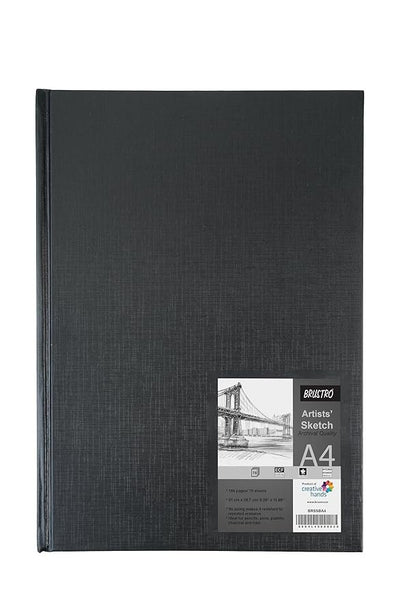 Brustro Artists Stitched Bound Sketch Book, A4 Size, 110GSM, 78 Sheets