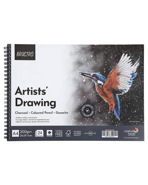 Brustro Sketch Book Wiro A4, 24 Sheets, 200GSM
