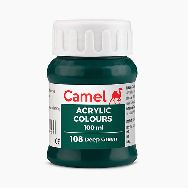 Camel Acrylic Paint Deep Green 100ml, Ultra Range