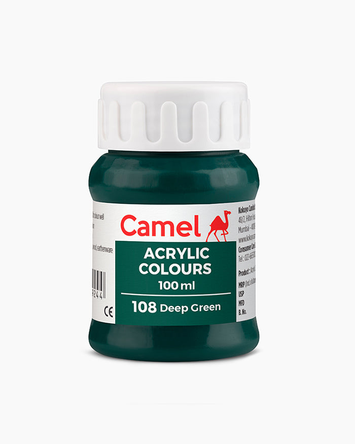 Camel Acrylic Paint Deep Green 100ml, Ultra Range