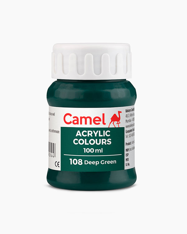 Camel Acrylic Paint Deep Green 100ml, Ultra Range