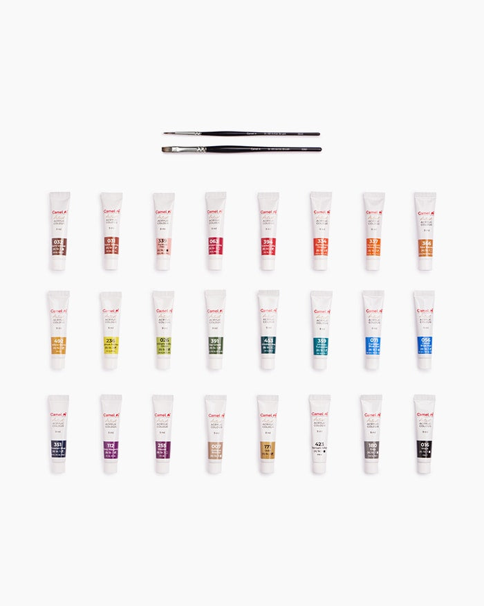 Camel Artist Acrylic Colour 9ml Tubes Set of 24 Shades