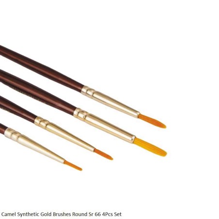 Camel Sr66, Round brush set of 4  Short Handle