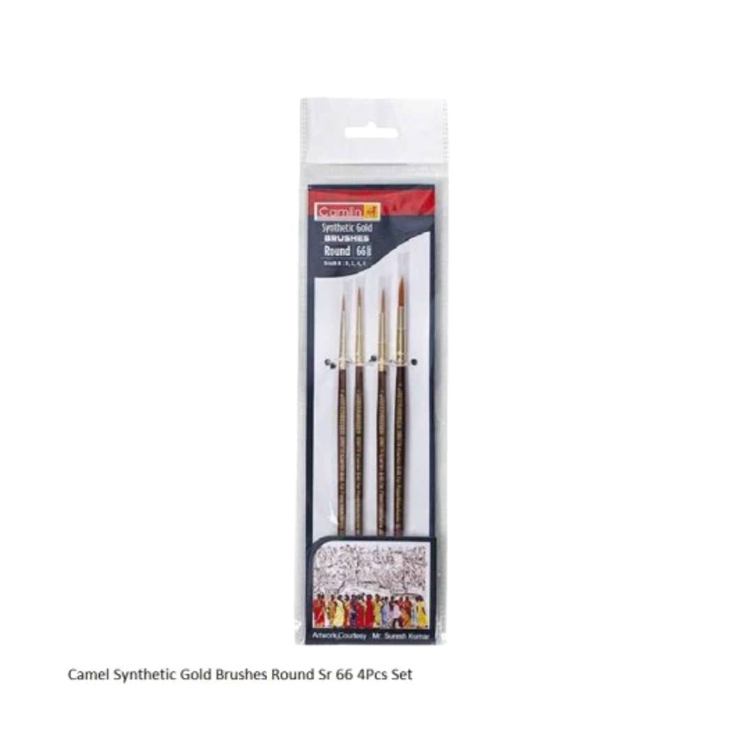 Camel Sr66, Round brush set of 4  Short Handle