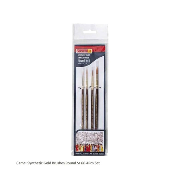 Camel Sr66, Round brush set of 4  Short Handle