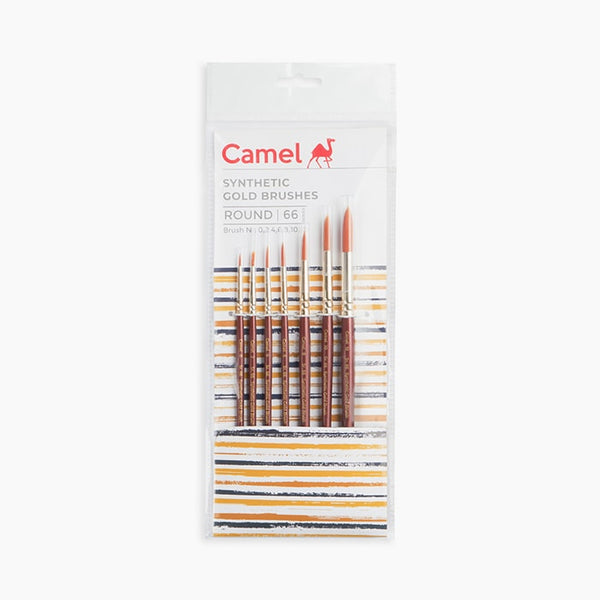 Camel Sr66, Round brush set of 7 Short Handle