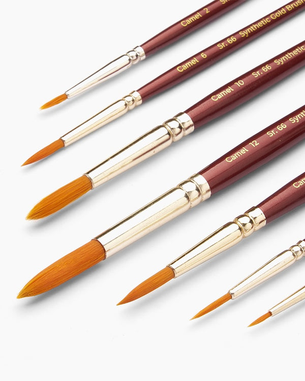 Camel Sr66, Round brush set of 7 Short Handle