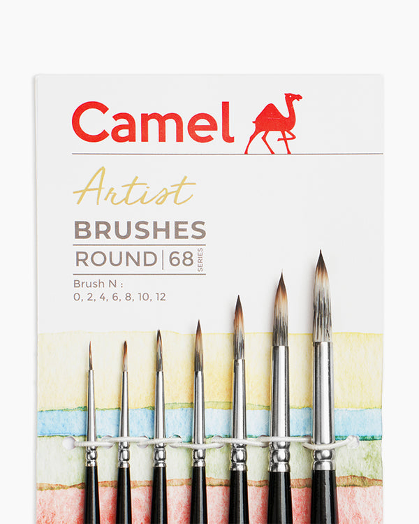 Camel Sr68 Round Brush set of 7, Short Handle
