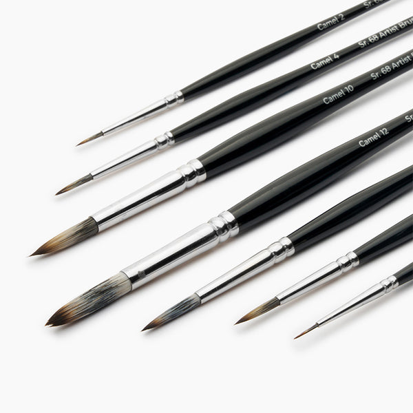 Camel Sr68 Round Brush set of 7, Short Handle