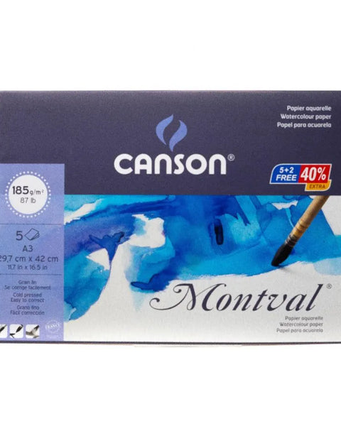 Canson Watercolour Sheets A5, 20 Sheets, 185gsm