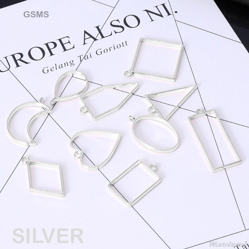 GSMS Bezels MixShapes Silver 10pc