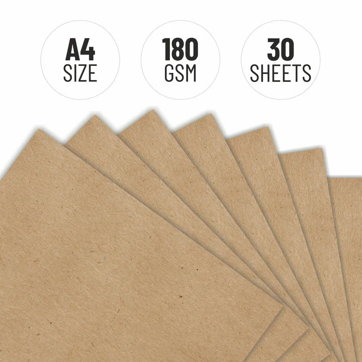 Anupam Khakhi Kraft 30 Loose Sheets 180GSM A4