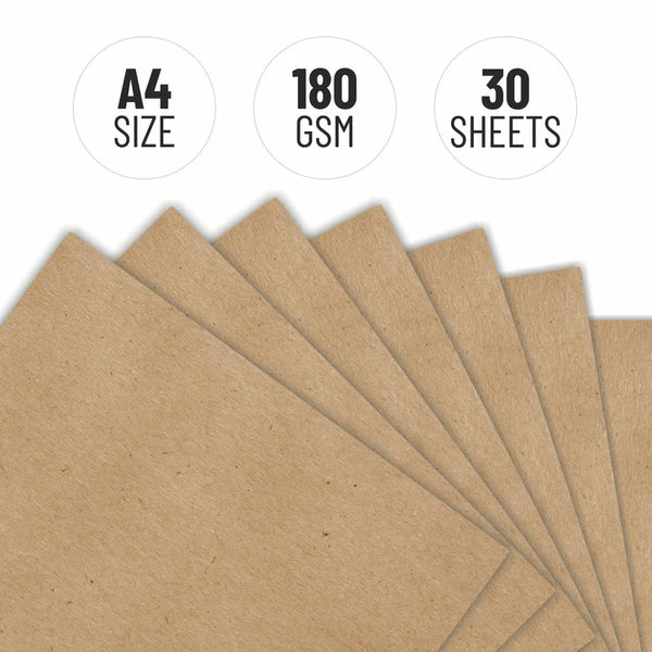 Anupam Khakhi Kraft 30 Loose Sheets 180GSM A4
