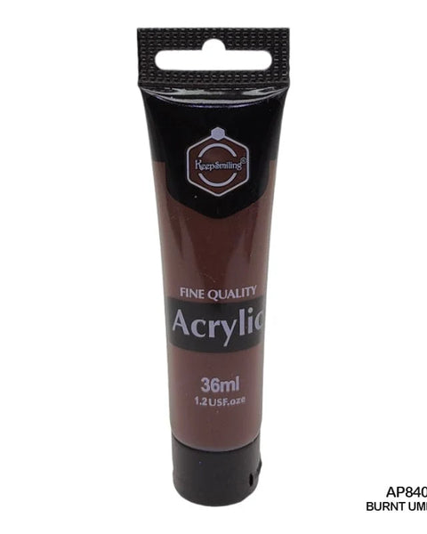Keep Smiling Acrylic Colour Burnt Umber 36ml