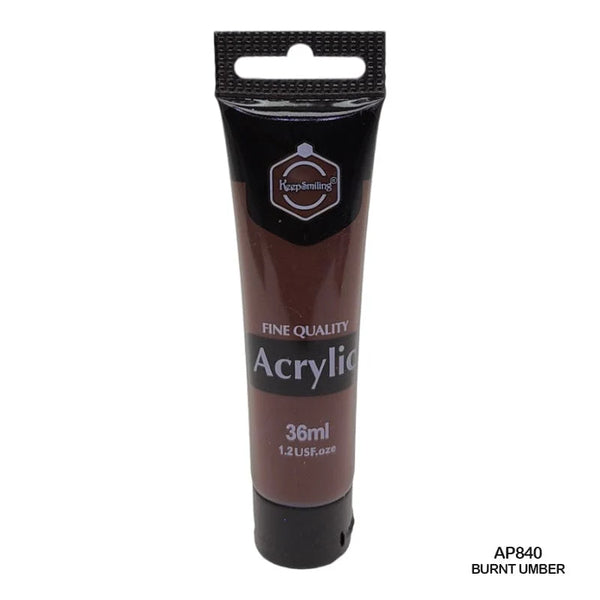 Keep Smiling Acrylic Colour Burnt Umber 36ml
