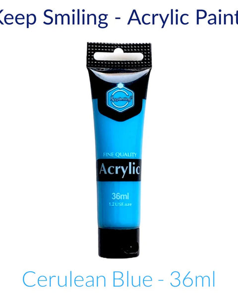 Keep Smiling Acrylic Colour Cerulean Blue 36ml