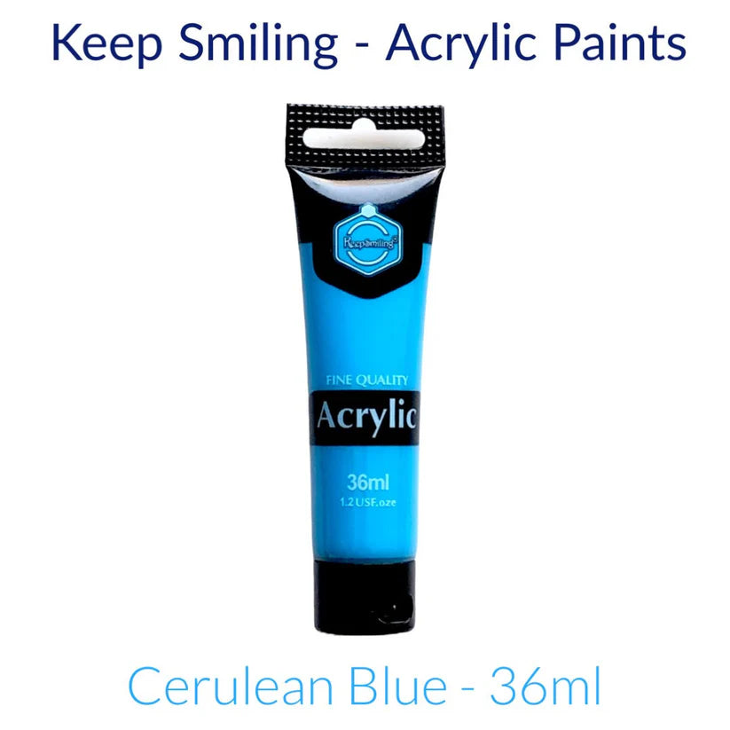 Keep Smiling Acrylic Colour Cerulean Blue 36ml