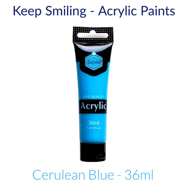 Keep Smiling Acrylic Colour Cerulean Blue 36ml