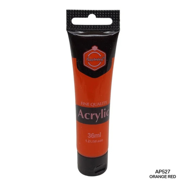 Keep Smiling Acrylic Colour Orange Red 36ml