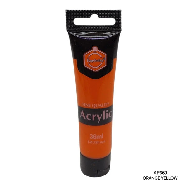 Keep Smiling Acrylic Colour Orange Yellow 36ml
