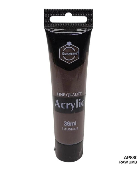 Keep Smiling Acrylic Colour Raw Umber 36ml