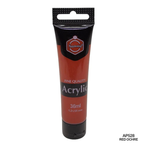 Keep Smiling Acrylic Colour Red Ochre 36ml