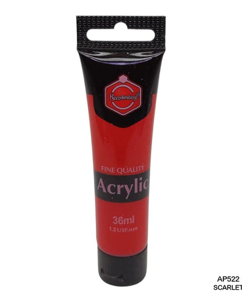 Keep Smiling Acrylic Colour Scarlet 36ml
