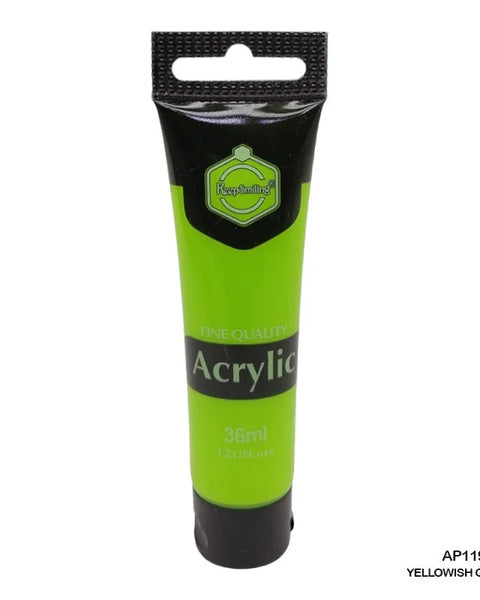 Keep Smiling Acrylic Colour Yellow Green 36ml