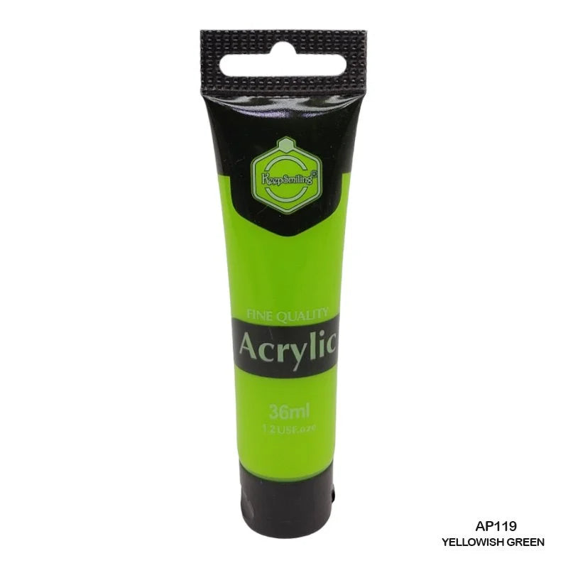 Keep Smiling Acrylic Colour Yellow Green 36ml