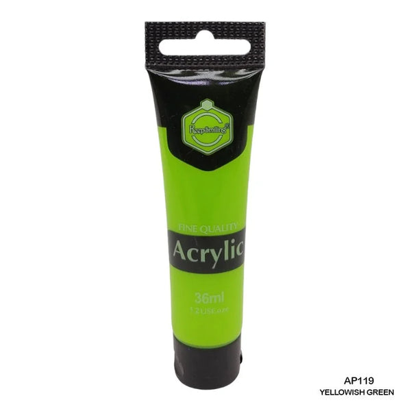 Keep Smiling Acrylic Colour Yellow Green 36ml