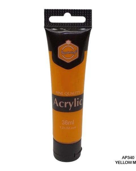 Keep Smiling Acrylic Colour Yellow Mid 36ml