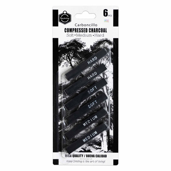 Keep Smiling Charcoal Sticks Black Set of 6