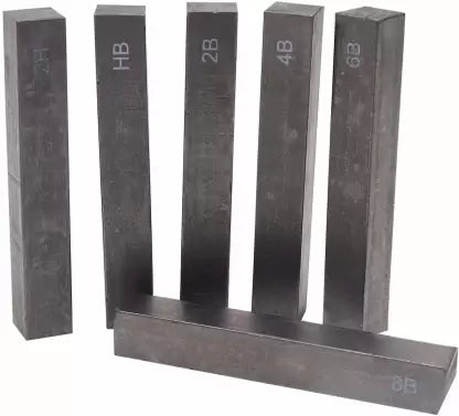Keep Smiling Compressed Graphite Sticks Set of 6 2H, HB, 2B, 4B, 6B, 8B