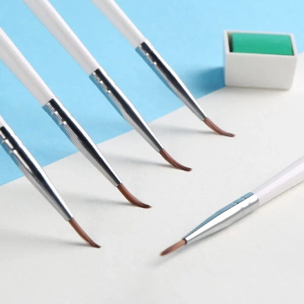 Keep Smiling Liner Brush set of 6 White Handle