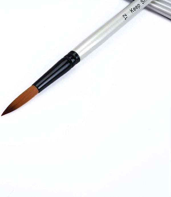 Keep Smiling Round Brush White Handle Set of 12
