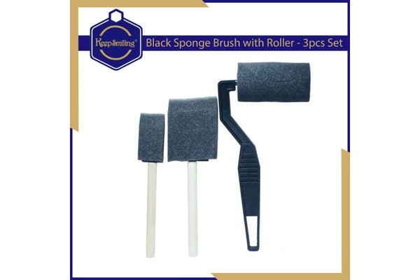 Keep Smiling Sponge Brush Set of 3