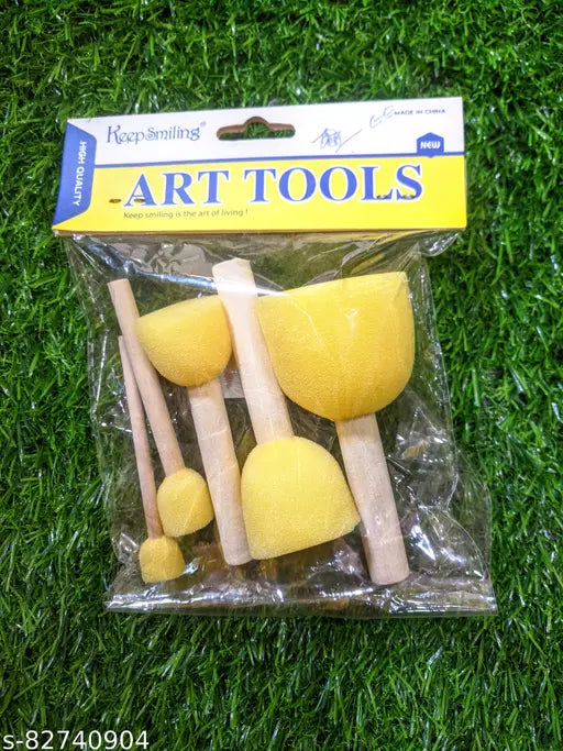 Keep Smiling Sponge Brush Set of 5