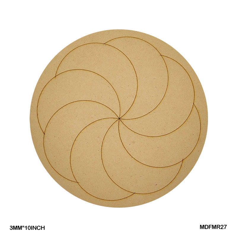MDF Mandala Cutout MR27 3mmX10in