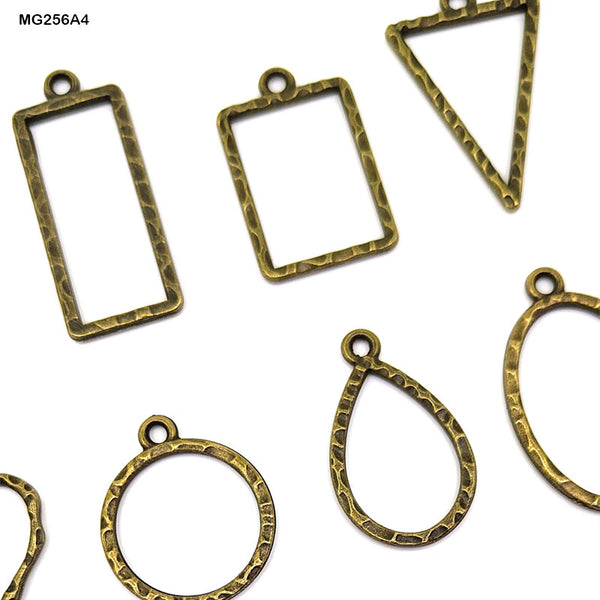 MG256A4 Bezels MixShapes Copper10pc
