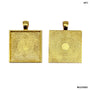 MG256B5 SquareShape Metal Gold6pc