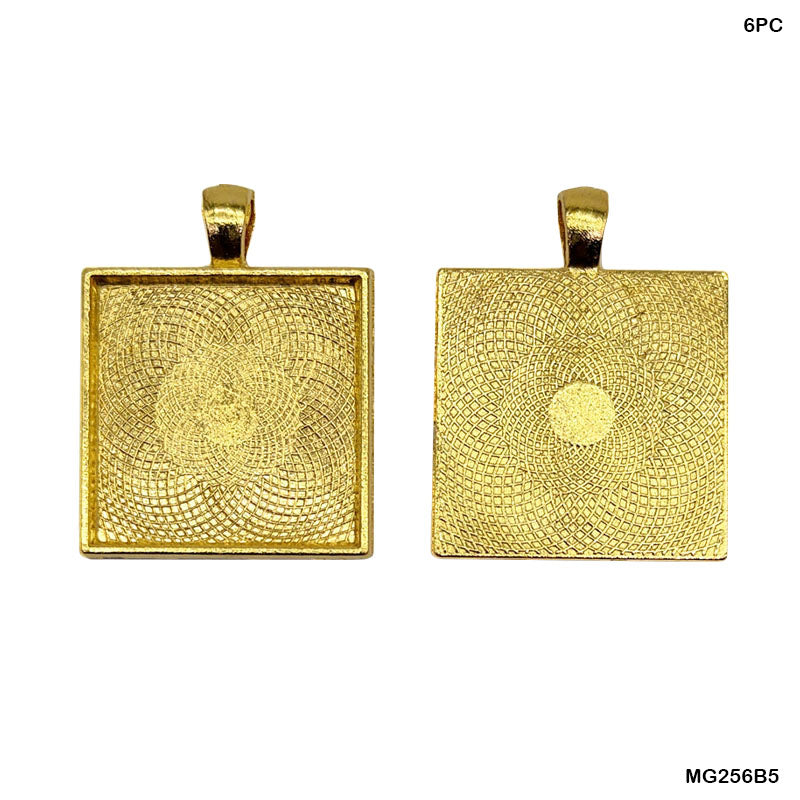 MG256B5 SquareShape Metal Gold6pc