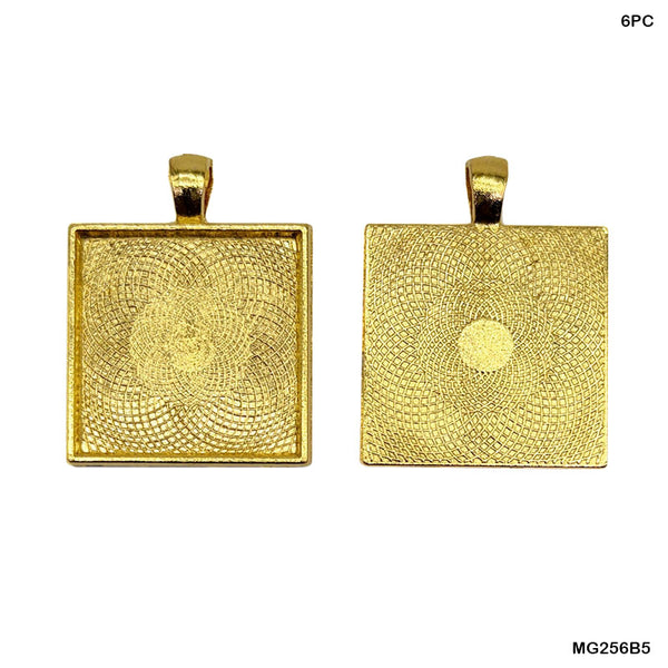 MG256B5 SquareShape Metal Gold6pc