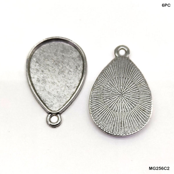 MG256C2 Drop Shape Metal Silver 6pc