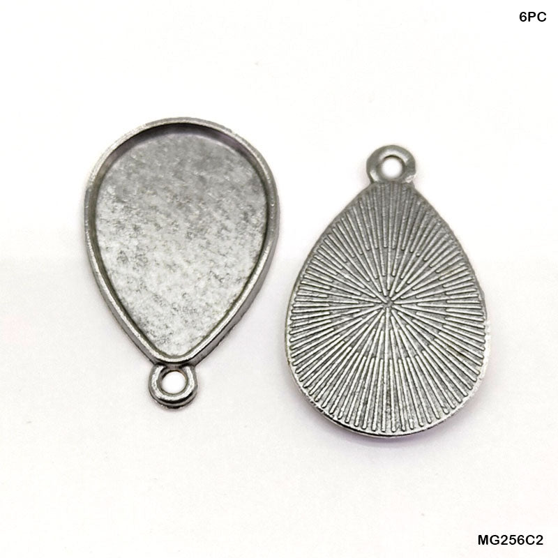 MG256C2 Drop Shape Metal Silver 6pc